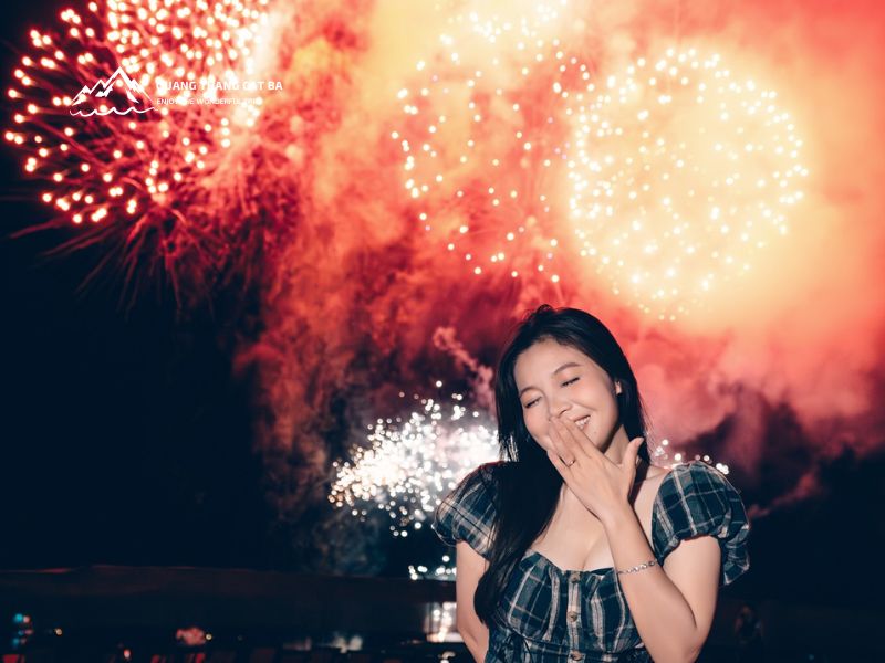 Watching Fireworks in Ha Long