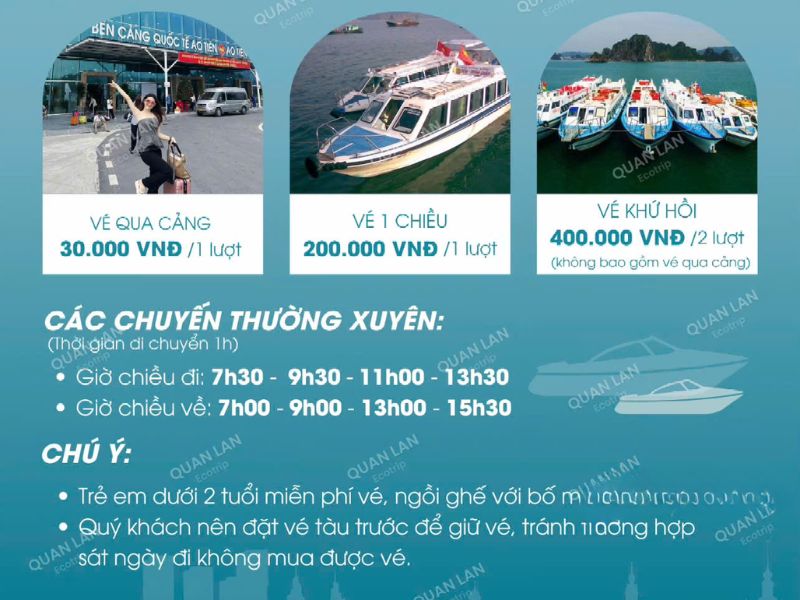 Thông tin tàu cao tốc ra Quan Lạn (nguồn: Quan Lạn Ecotrip)