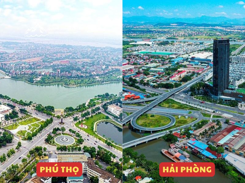 Phú Thọ cách Hải Phòng 196km - 240km