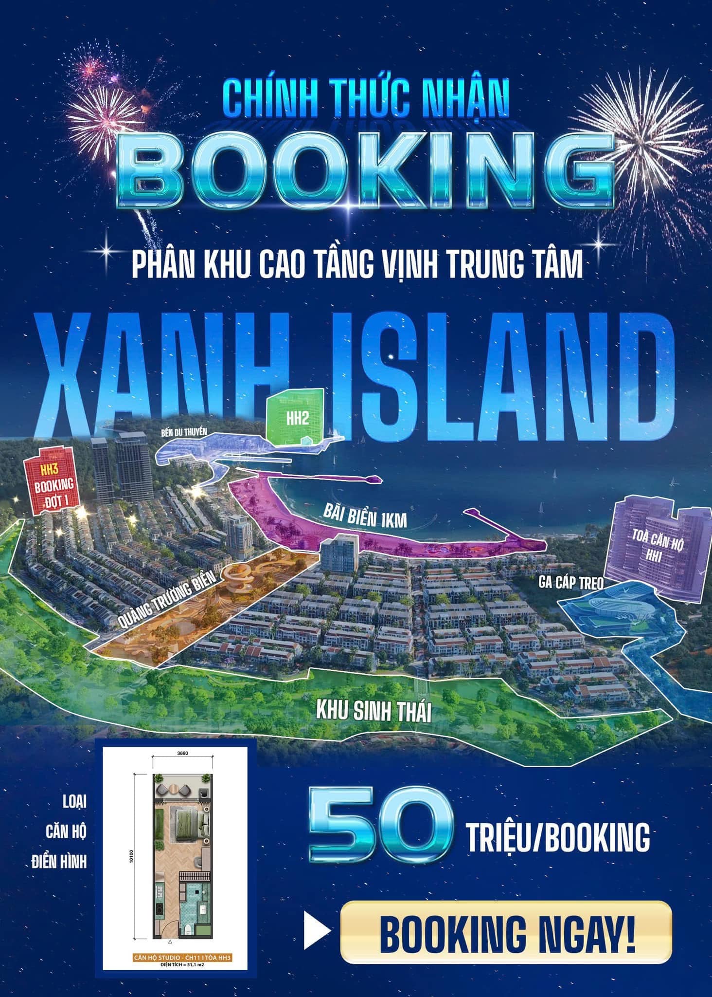 Dự Án Xanh Island nhận Booking