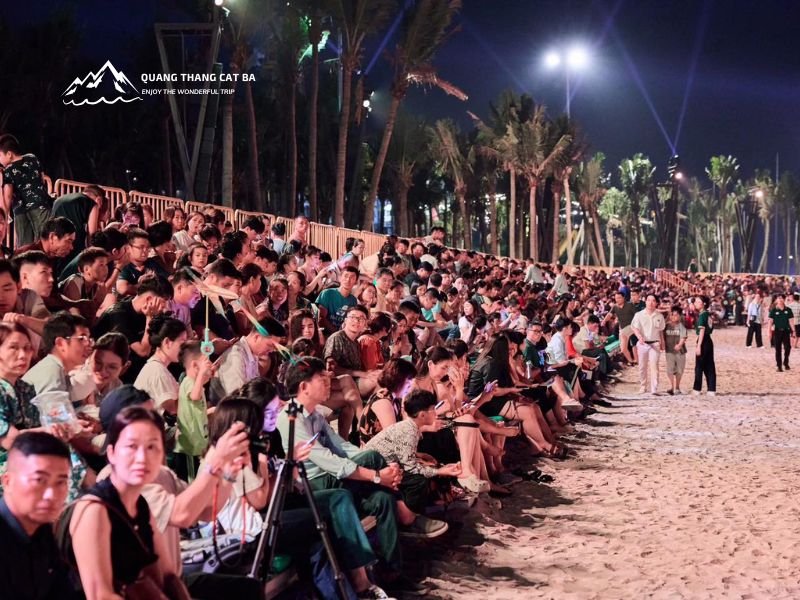 Seating locations to view the Cat Ba fireworks