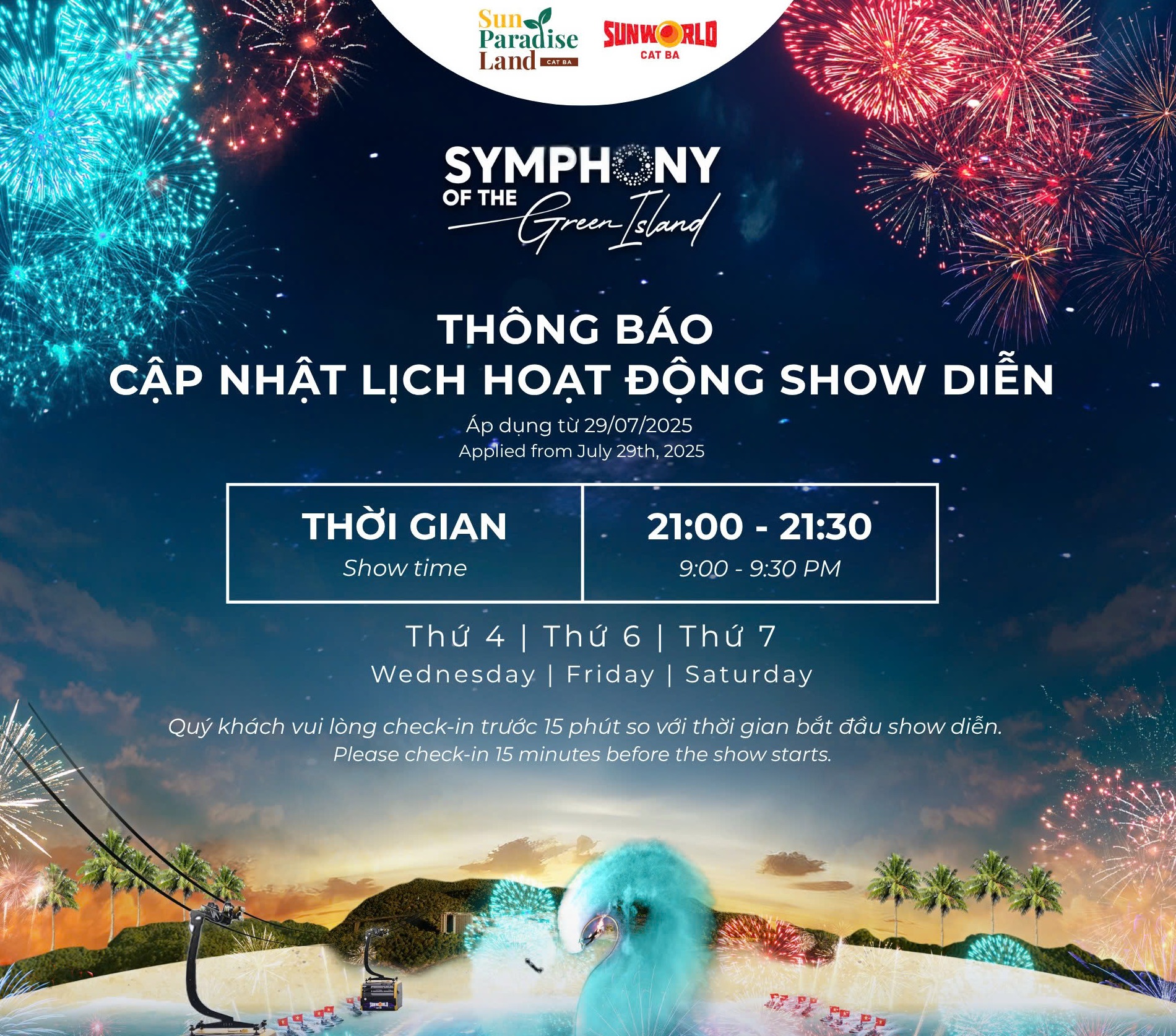 Lịch pháo hoa Cát Bà