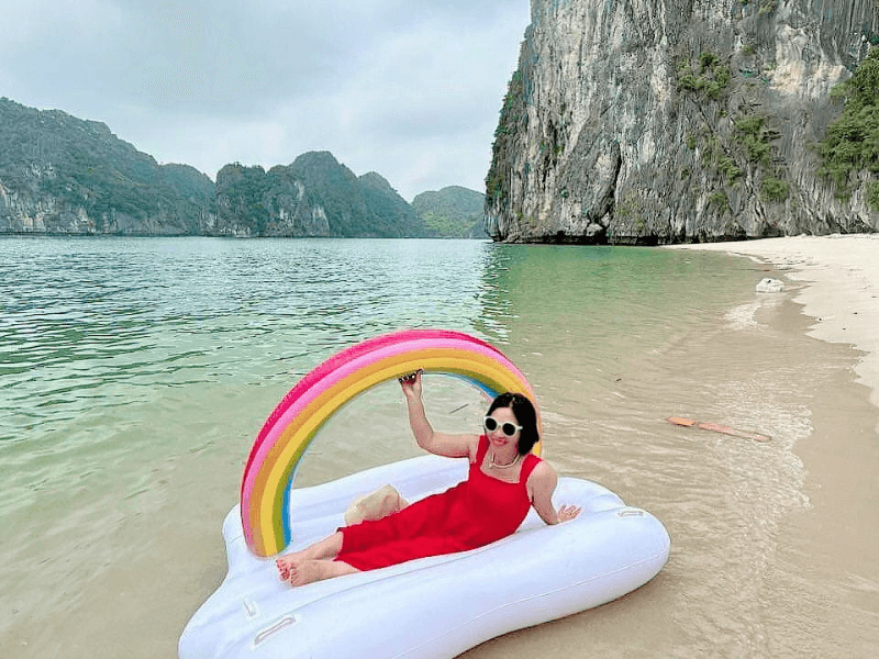 Swimming at a Hidden Beach