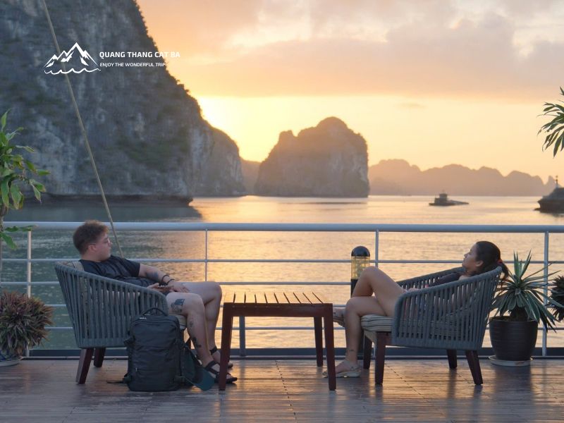 Sunset on Lan Ha Bay Cruise
