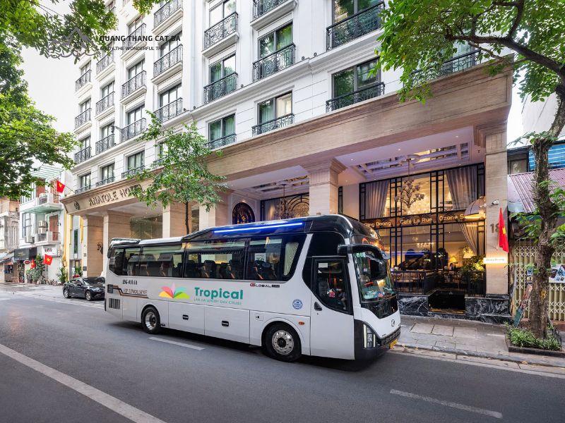 Shuttle bus pickup from Hanoi Old Quarter