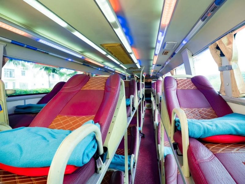 Sleeper bus running the Ninh Binh. Sleeper bus running the Ninh Binh.